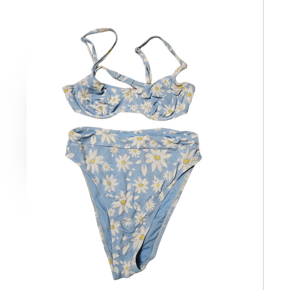 Floral Blue Women's Bikini Set